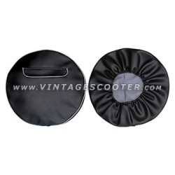 Housse de roue de secours noire avec pochette 3.50 X 10